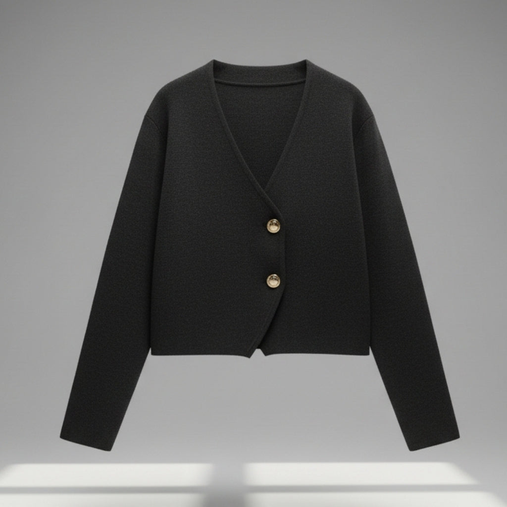 Milan Asymmetric Button Cardigan