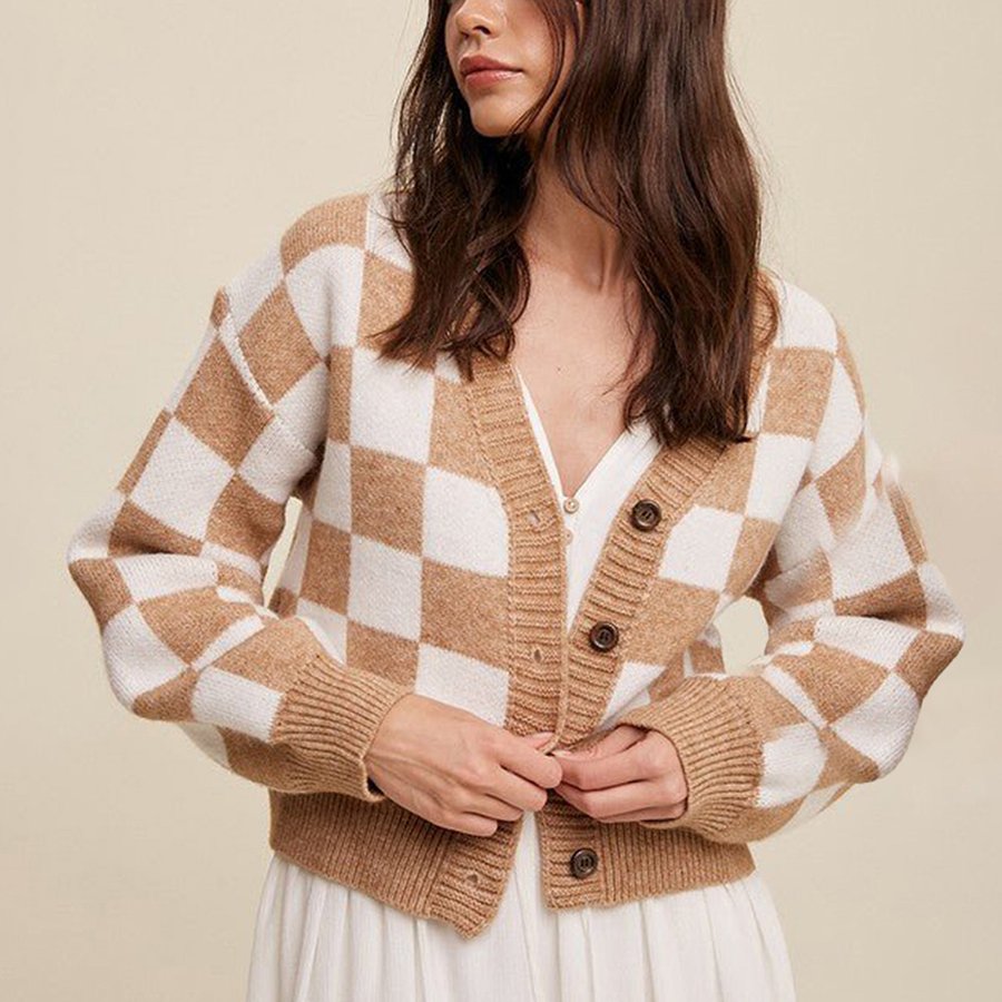 Roux Pattern Knit Cardigan