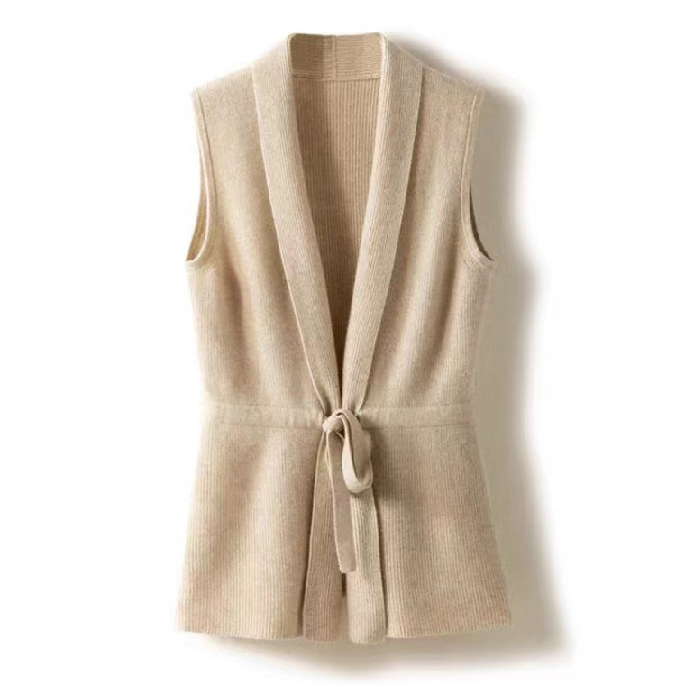 Aurelle Cashmere Tie Vest