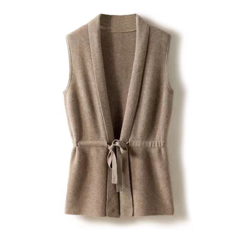 Aurelle Cashmere Tie Vest