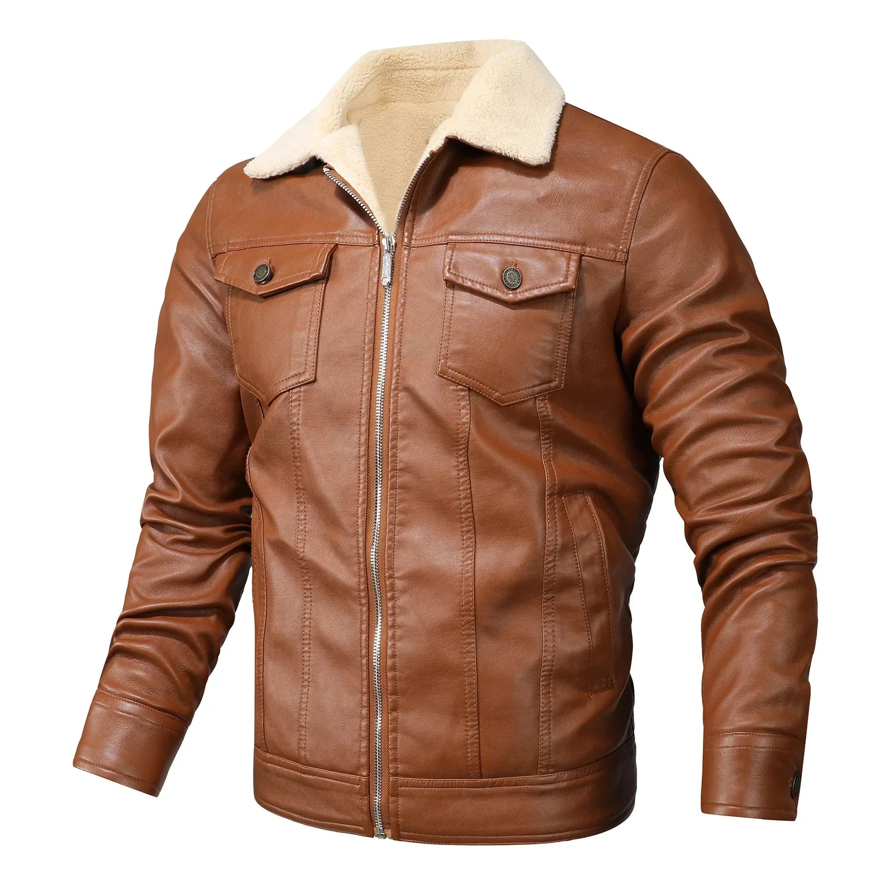 Cannes Leather Biker Jacket