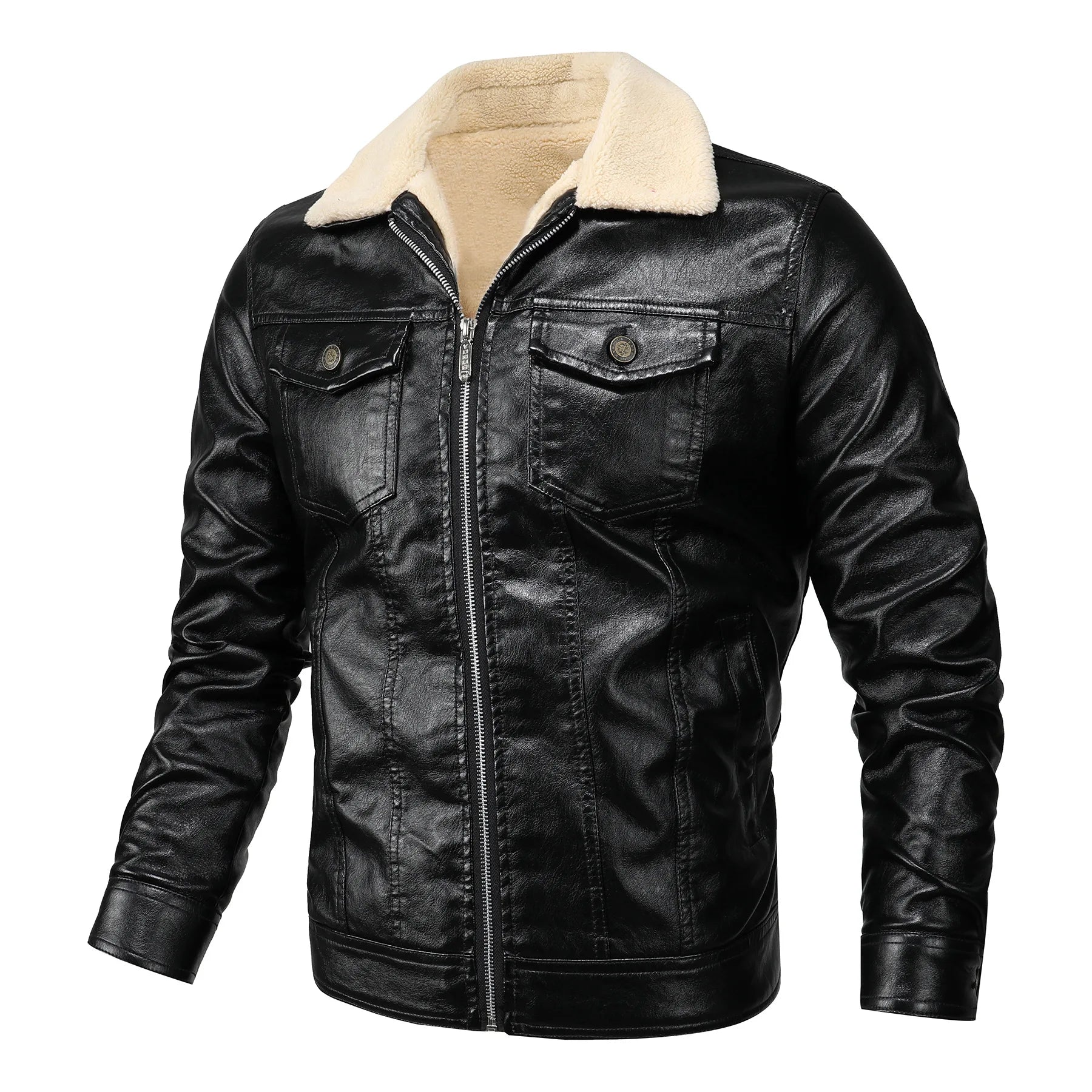 Cannes Leather Biker Jacket