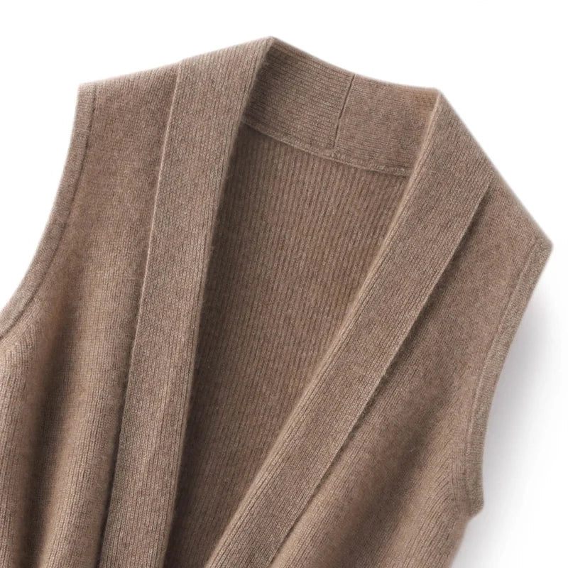 Aurelle Cashmere Tie Vest