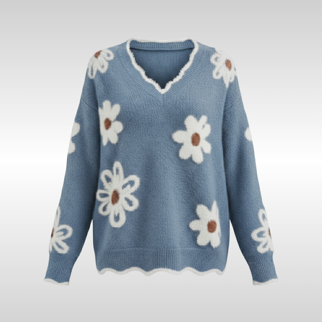 Dalia Floral Knit Sweater