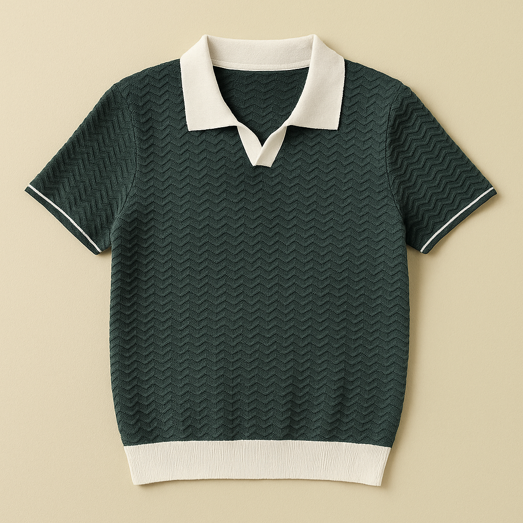 Ripple Weave Polo Shirt