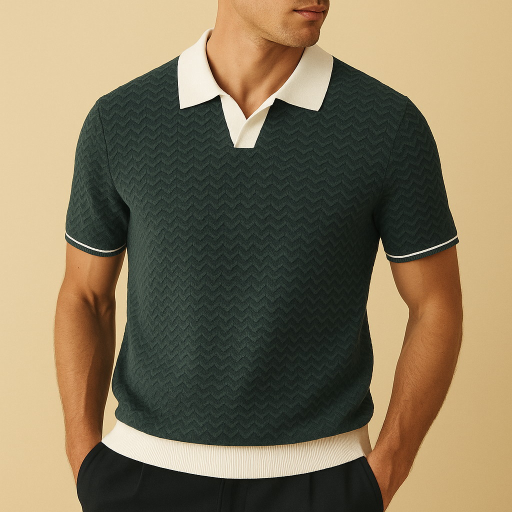 Ripple Weave Polo Shirt