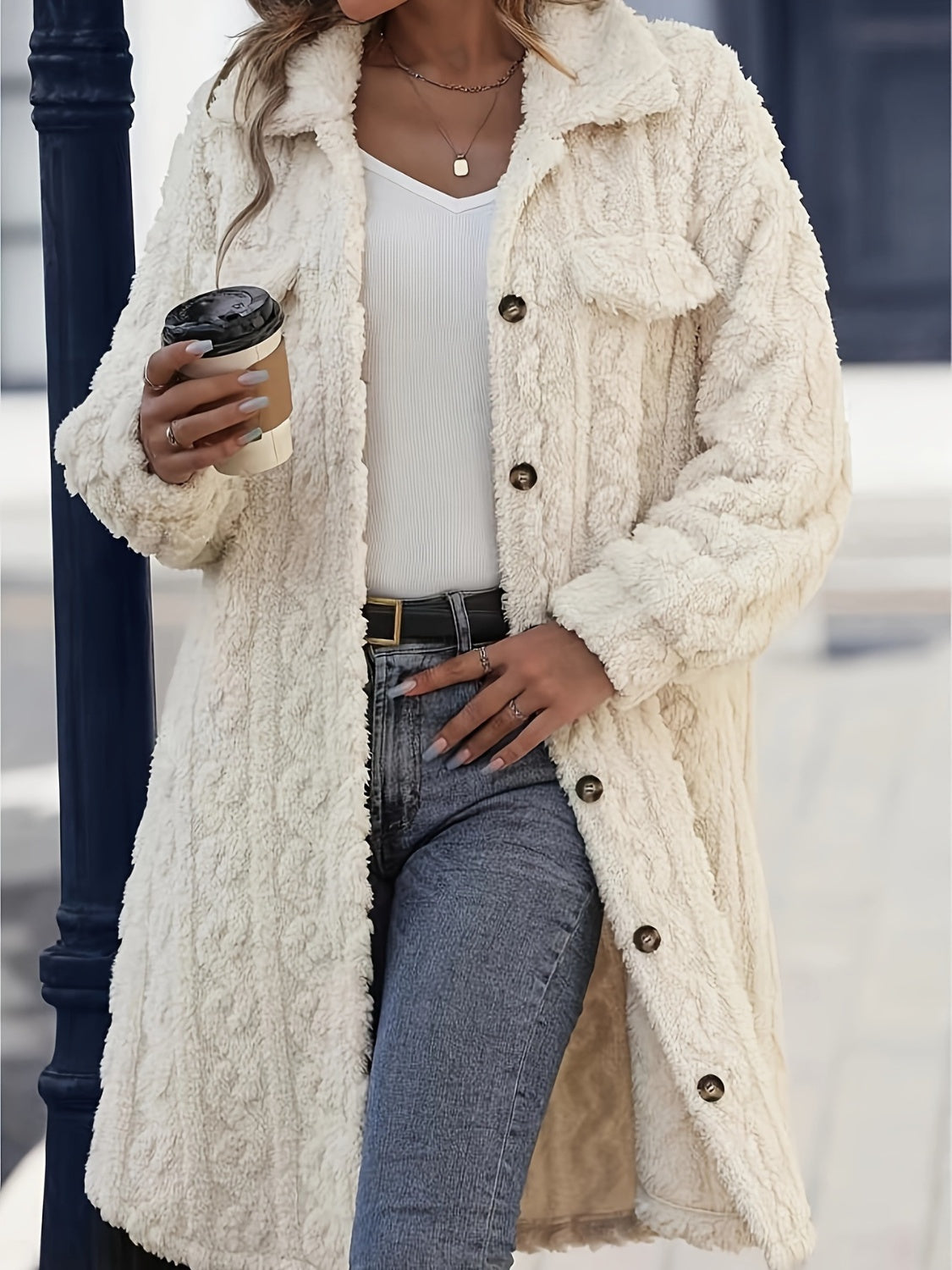 Monaco Longline Fuzzy Coat