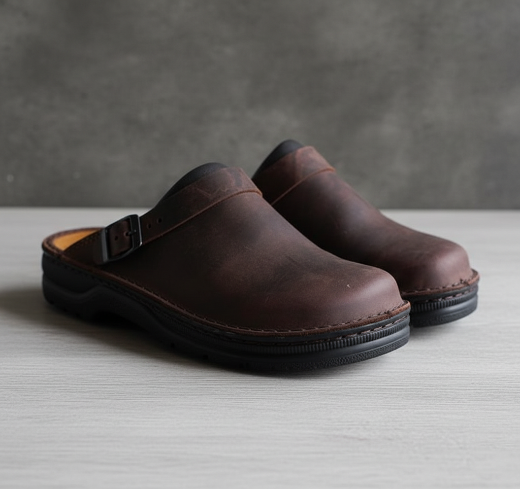 Evans Leather Slippers