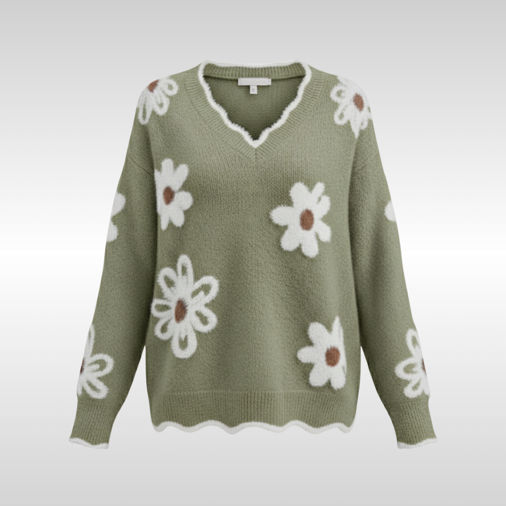 Dalia Floral Knit Sweater