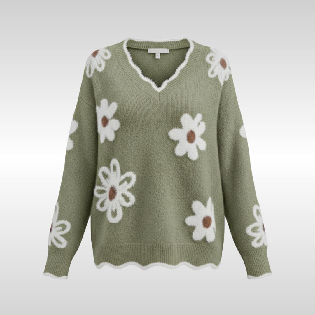 Dalia Floral Knit Sweater