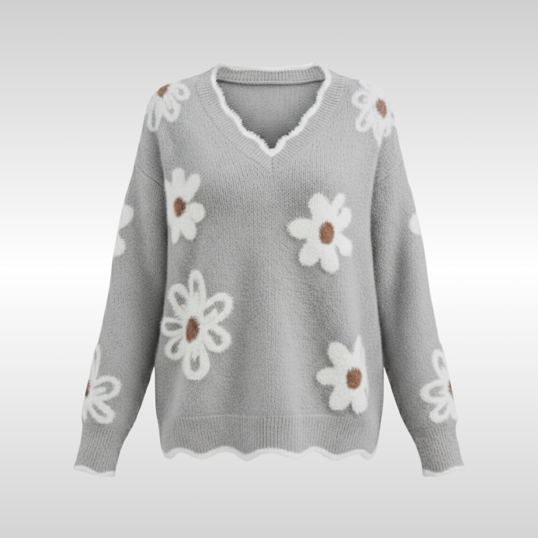 Dalia Floral Knit Sweater