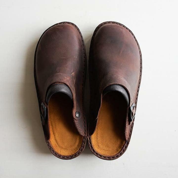 Evans Leather Slippers